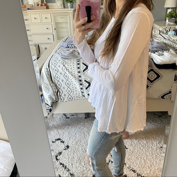 Long sleeve white tee - Picture 2 of 3